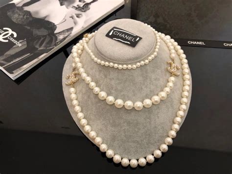 chanel pearl necklace replica ebay|faux Chanel jewelry website.